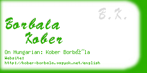 borbala kober business card